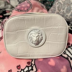 Versace Versus white Croc Embossed belt bag Medusa Fanny